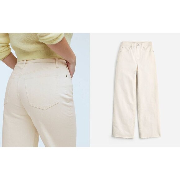 New Madewell Women's Size 31 The Perfect Vintage Wide-Leg Crop Jean *Stains* - Picture 6 of 16